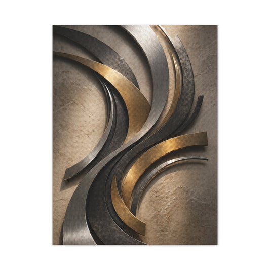 Executive Metal Wave Composition Wall Art & Canvas Print