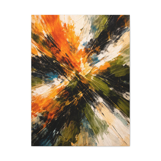 Radiant Orange Explosion Abstract Wall Art & Canvas Print