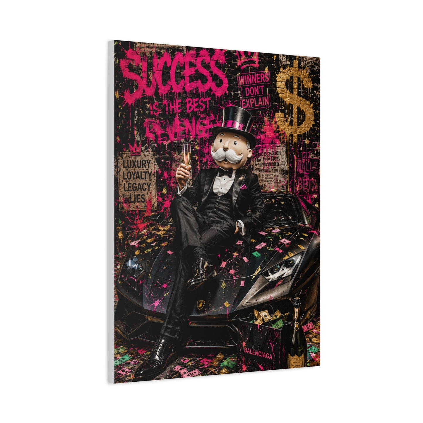 Luxury Street Pop Billionaire Rebel Street Wall Art & Canvas Print