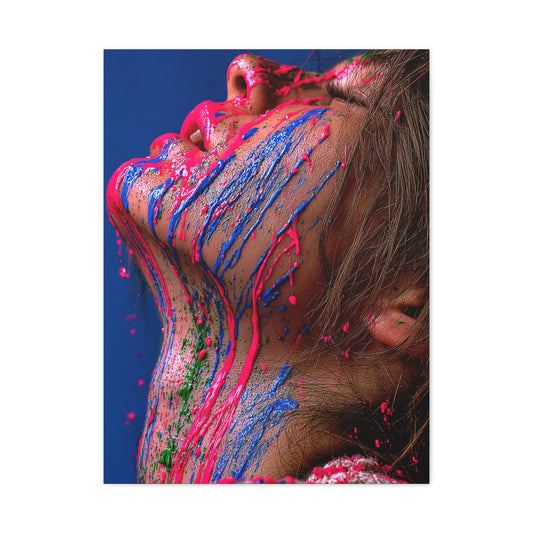 Liquid Pigment Expression Portrait Wall Art & Canvas Print