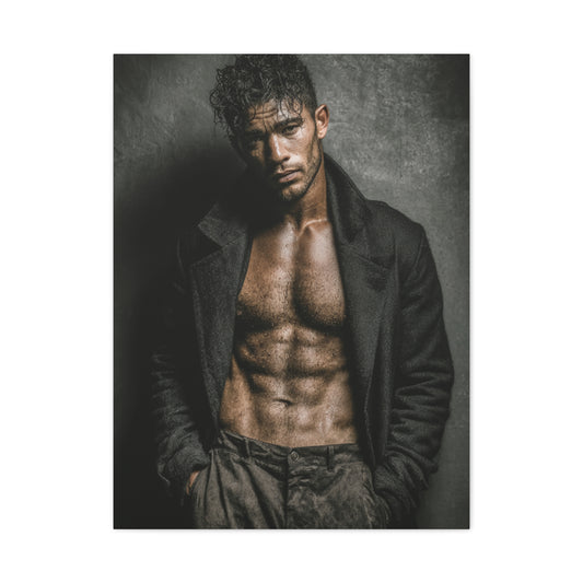 Muscular Male Editorial Portrait Wall Art & Canvas Print