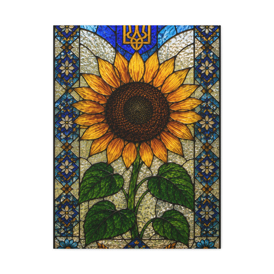Ornate Mosaic Sunflower Heritage Wall Art & Canvas Print