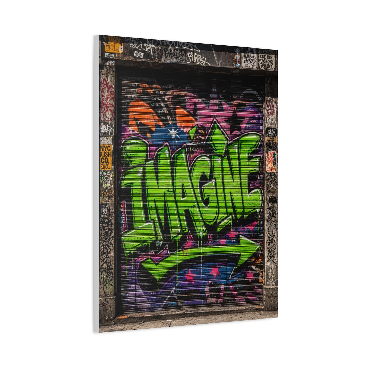 Urban Graffiti Statement Door Street Wall Art & Canvas Print