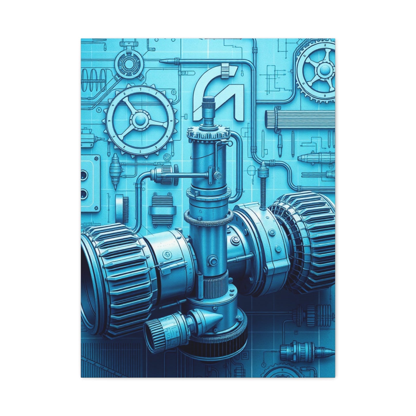 Supreme Engineering & Machinery Blueprints Art Collection Wall Art & Canvas Print