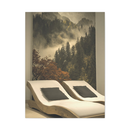 Woodland Dusk Forest Landscape Wall Art & Canvas Print