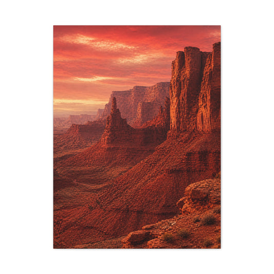 Desert Red Canyon Landscape Wall Art & Canvas Print