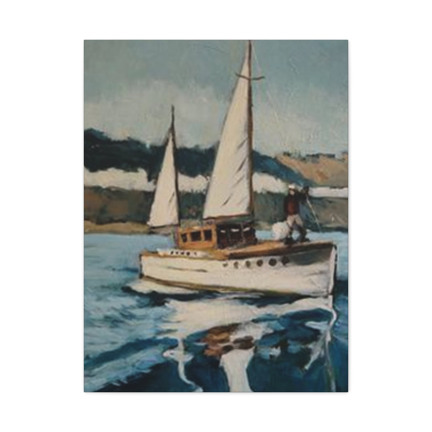 White Sailing Ship Poster Wall Art & Canvas Prints