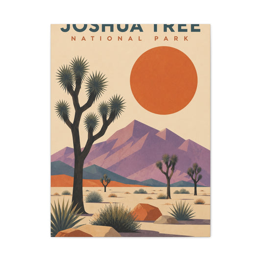 Joshua Tree National Park Retro Poster Southwest Wall Art & Canvas Print