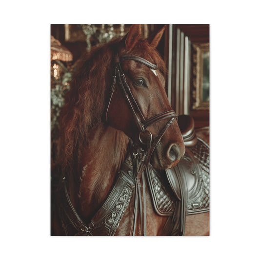 Regal Saddle Horse Portrait Wall Art & Canvas Print