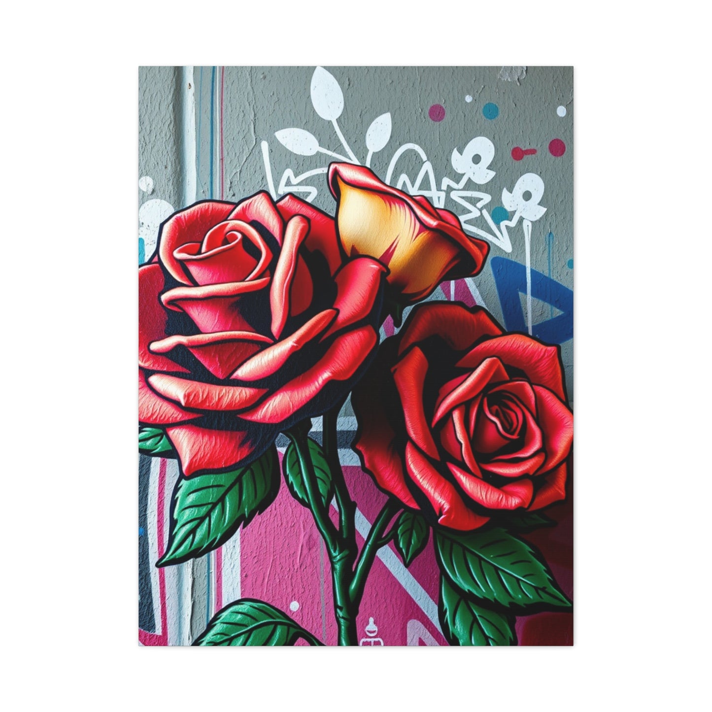 Graffiti Rose Opus Wall Art & Canvas Print