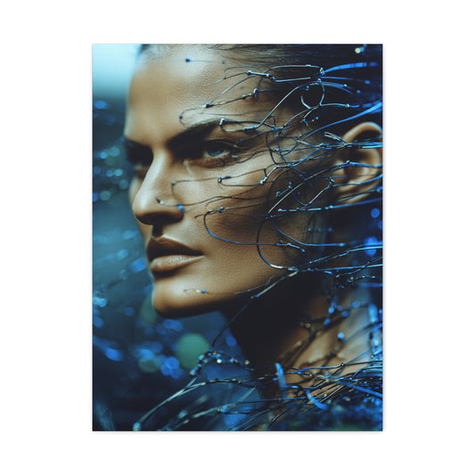 Futuristic Cyberpunk Fashion Portrait Wall Art & Canvas Print