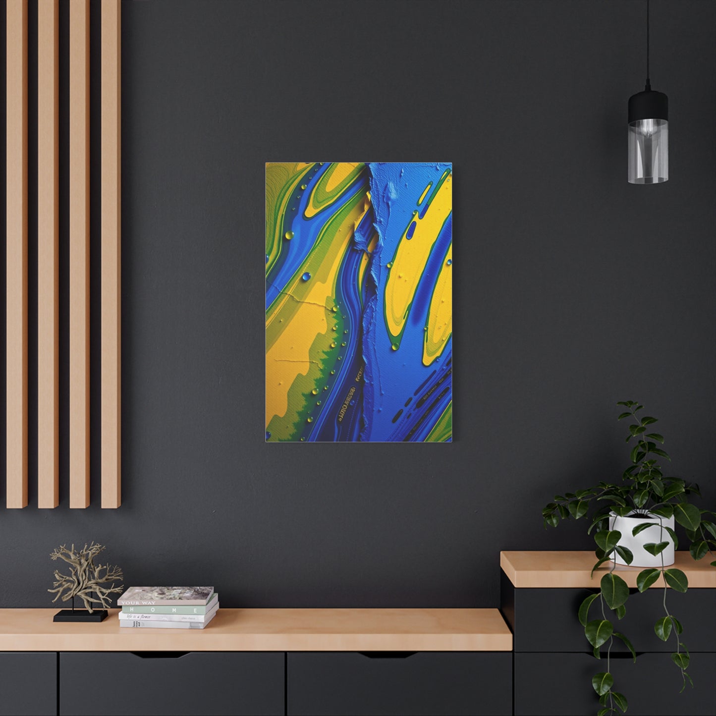 Masterpiece Blue & Yellow Art Vision Wall Art & Canvas Print