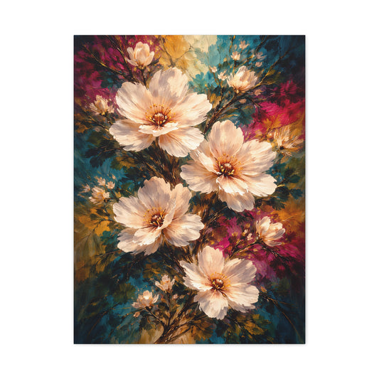 Oversized White Blossoms Floral Wall Art & Canvas Print