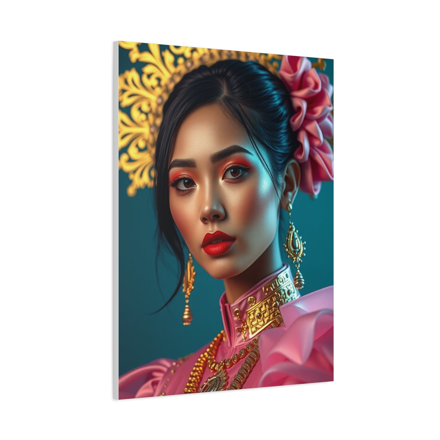 Masterpiece Gold & Pink Art Vision Wall Art & Canvas Print