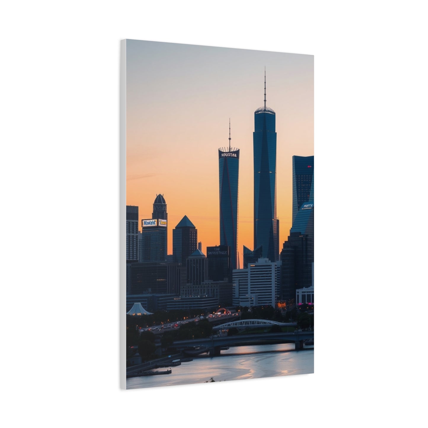 Houston Skylines Art Refined Canvas Wall Art & Canvas Print