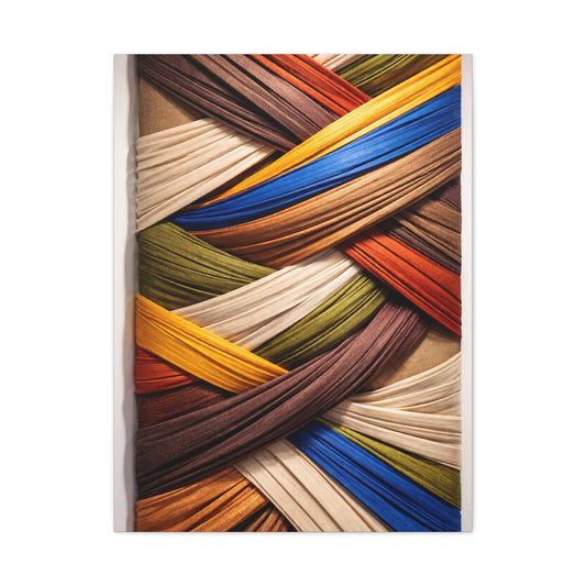 Dimensional Wrapped Fabric Bands Wall Art & Canvas Print