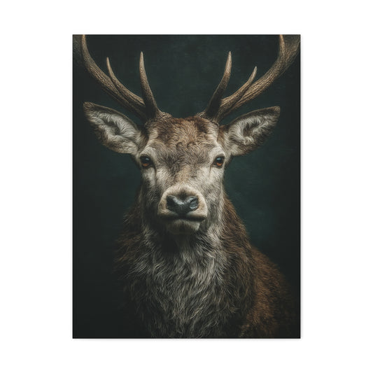 Majestic Crowned Red Stag Portrait Wall Art & Canvas Print
