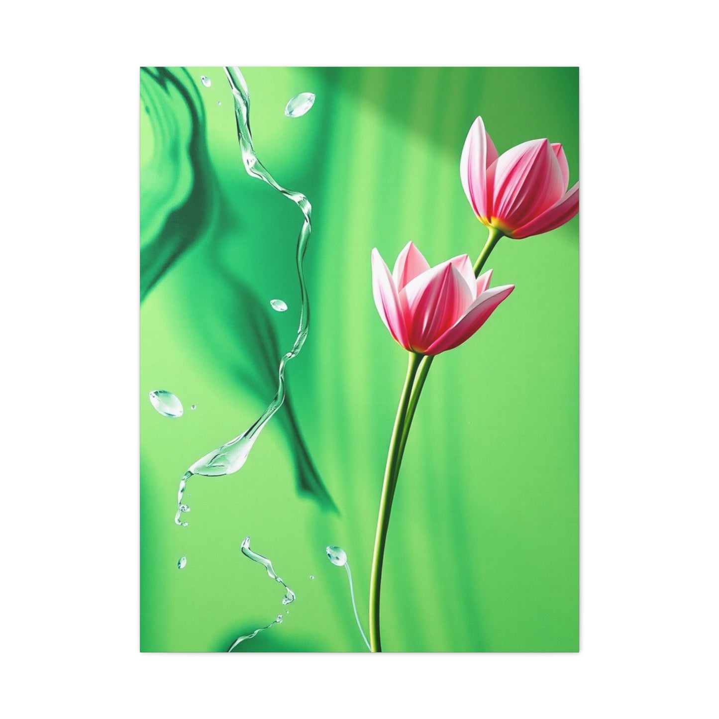 Supreme Green & Pink Canvas Art Collection Wall Art & Canvas Print