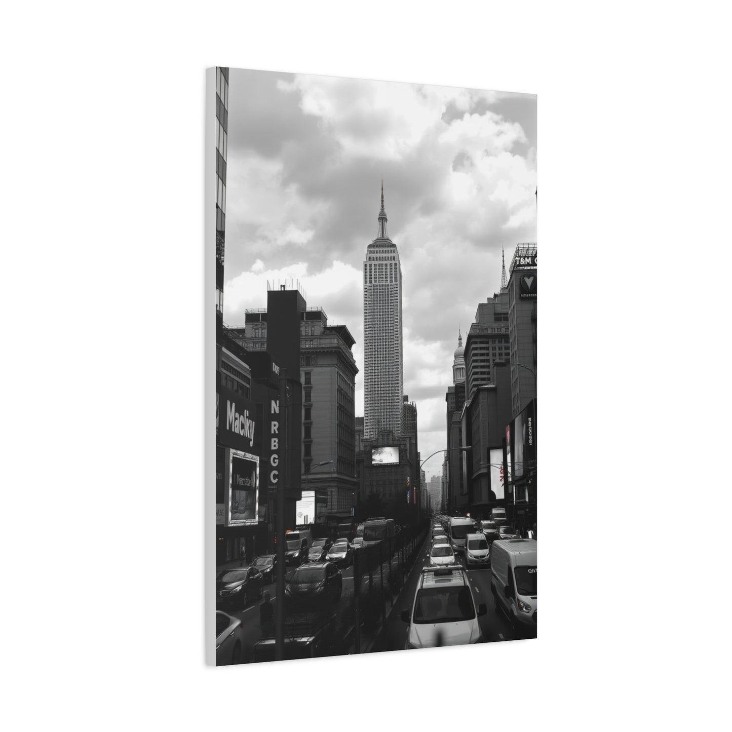 Masterpiece Black & White Cityscapes Art Vision Wall Art & Canvas Print