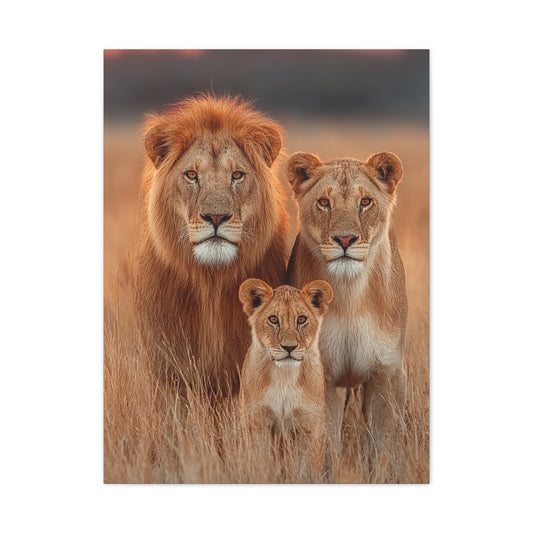 Lion Family Portrait Unity Wall Art & Canvas Print