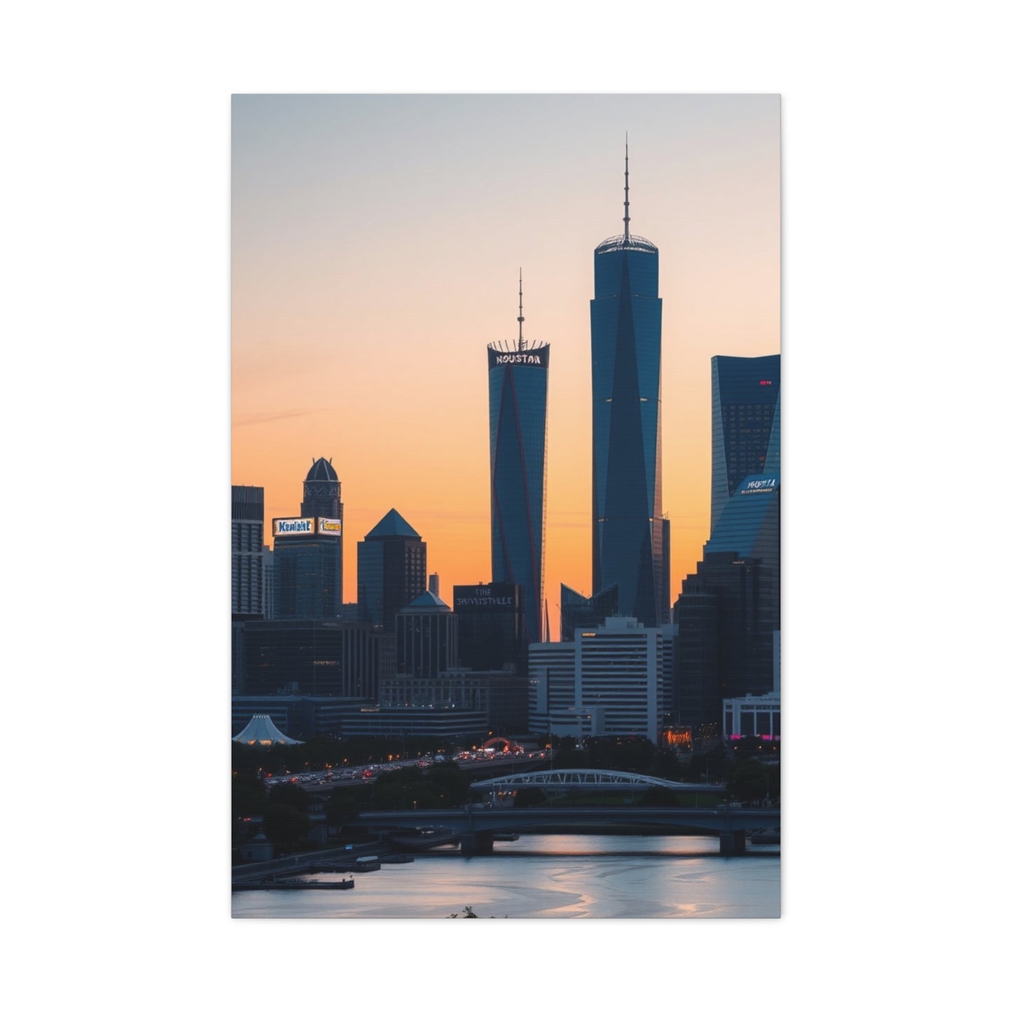 Houston Skylines Art Refined Canvas Wall Art & Canvas Print