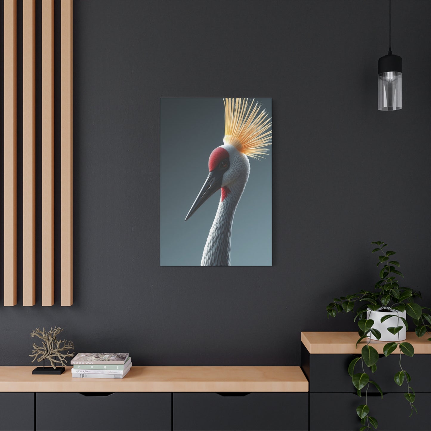 Crane Bird Art Luxury Canvas Wall Art & Canvas Print