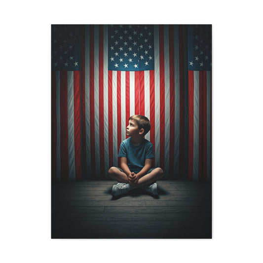 Quiet Sacrifice Beneath the Stars and Stripes Wall Art & Canvas Prints