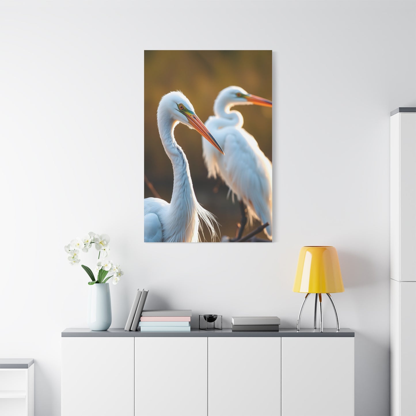 Herons and Egrets Art Luxury Canvas Wall Art & Canvas Print