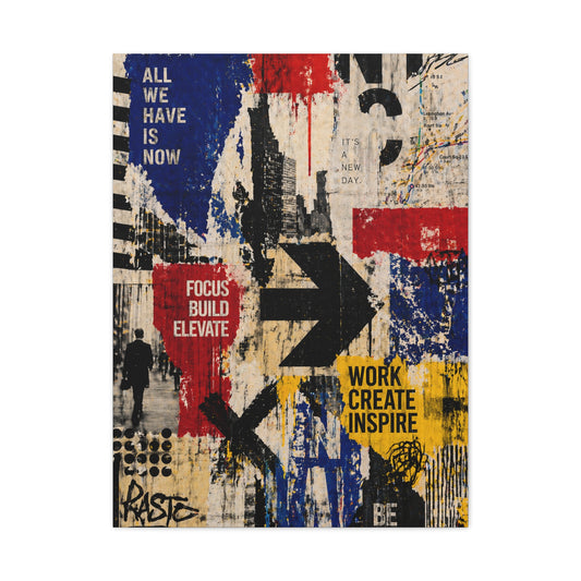 Urban Motivation Collage Statement Wall Art & Canvas Print