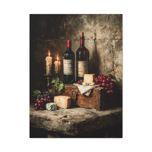 Vintage Wine Cellar Still Life Wall Art & Canvas Print