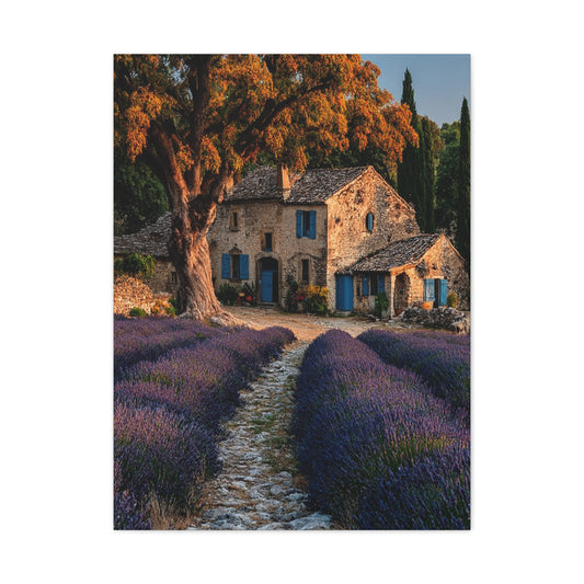 Lavender Field Farmhouse Provence Wall Art & Canvas Print