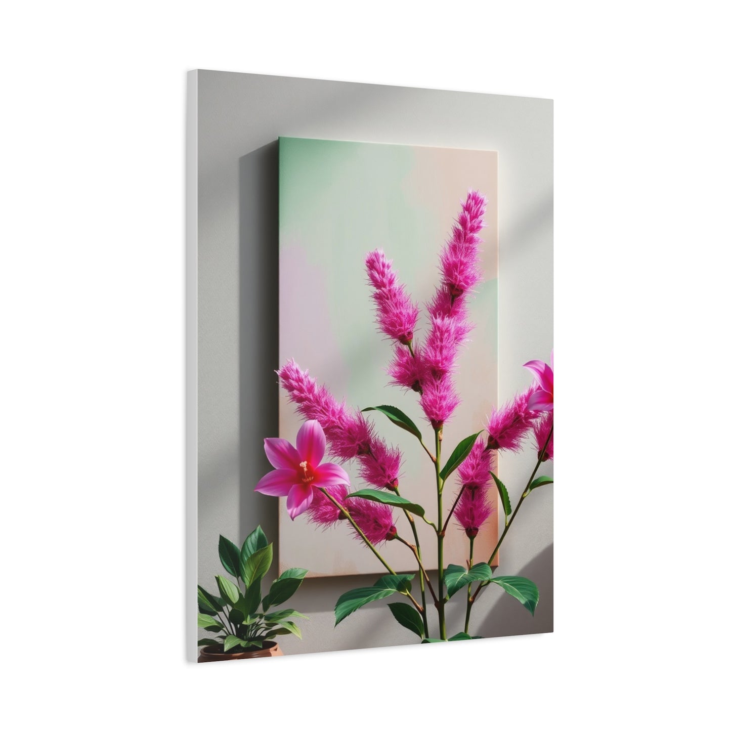 Supreme Green & Pink Canvas Art Collection Wall Art & Canvas Print