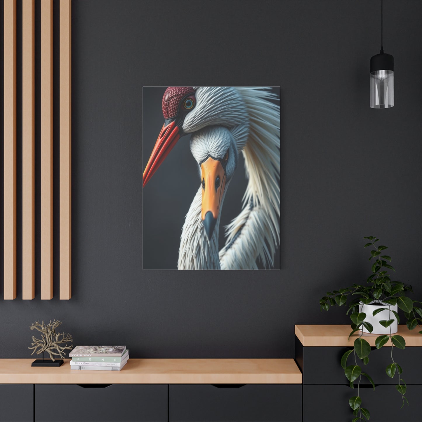 Masterpiece Crane Bird Art Vision Wall Art & Canvas Print