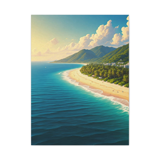 Tropical Coastline Bay Panorama Wall Art & Canvas Prints