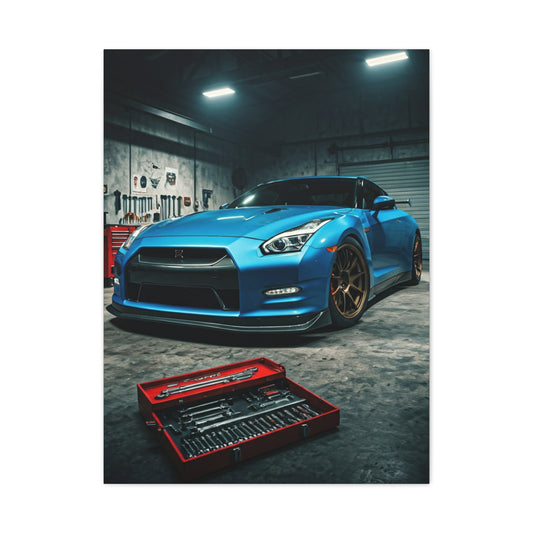 Nissan GT-R Precision Tuning Garage Wall Art & Canvas Prints
