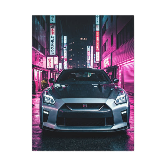 Nissan GT-R R35 Tokyo Neon Nights Wall Art & Canvas Prints