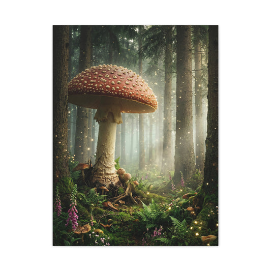 Enchanted Giant Amanita Forest Wall Art & Canvas Print