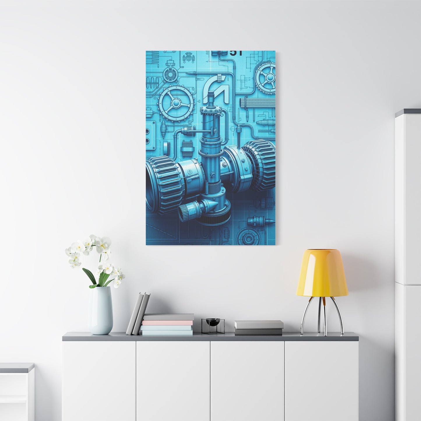 Supreme Engineering & Machinery Blueprints Art Collection Wall Art & Canvas Print