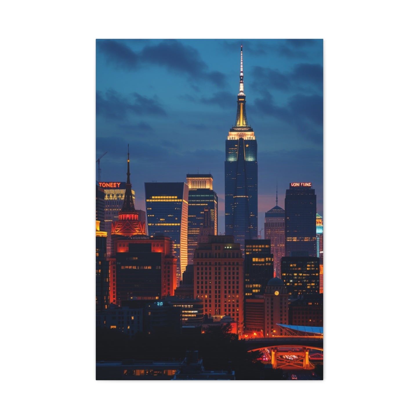 Vision City Skylines Art Art Wall Art & Canvas Print