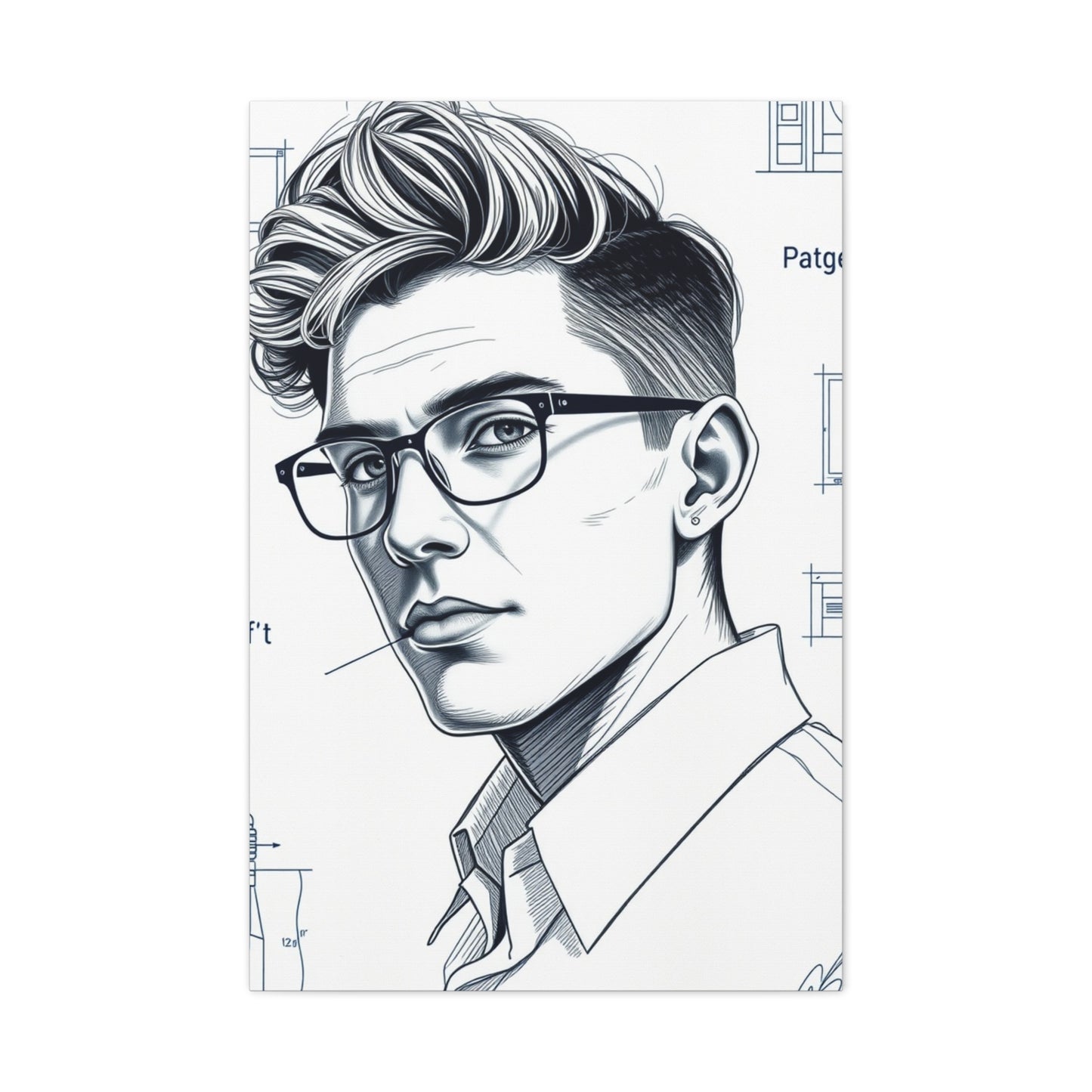 Supreme Blueprint & Patent Sketches Art Collection Wall Art & Canvas Print