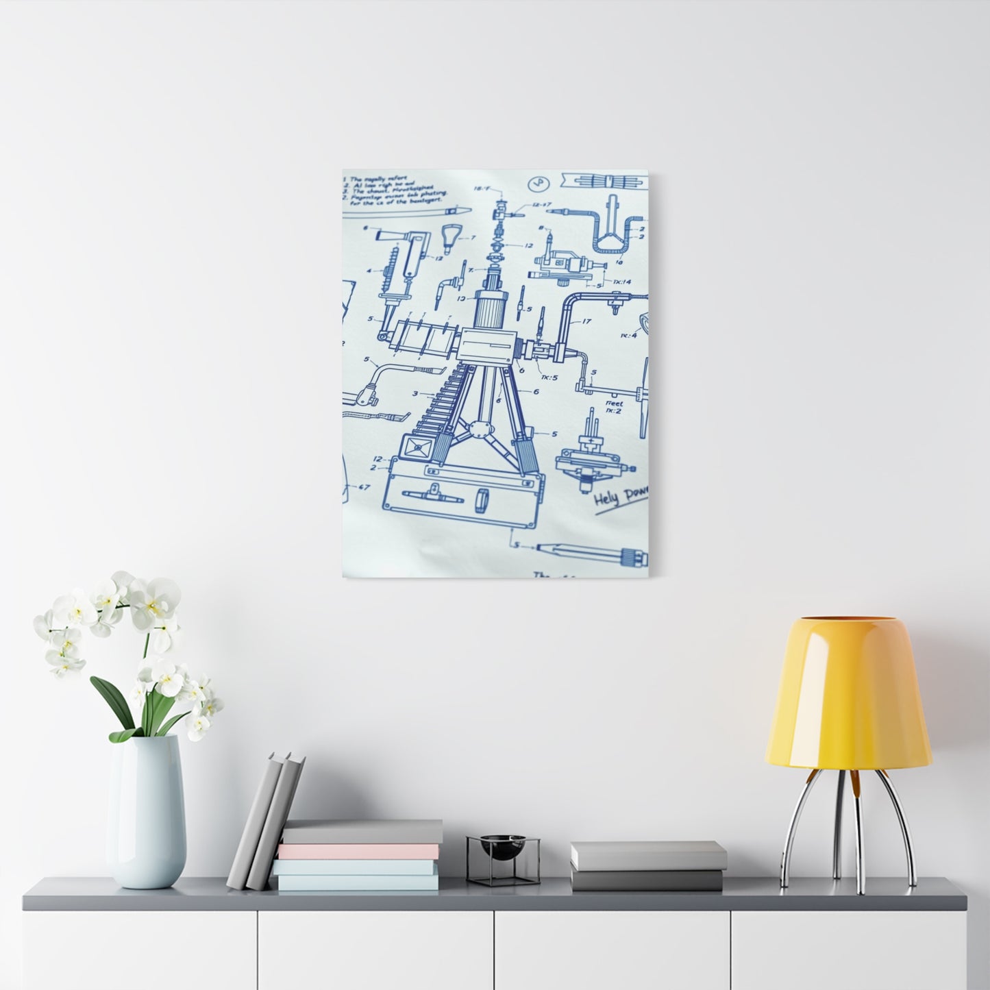Masterpiece Blueprint & Patent Sketches Art Vision Wall Art & Canvas Print