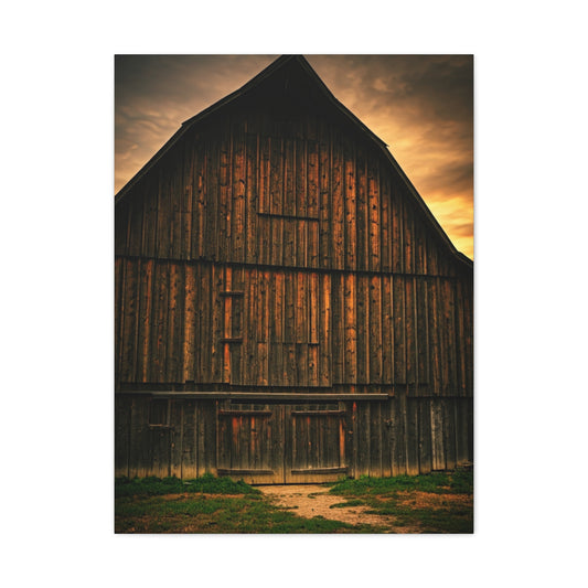 Weathered Barn Under Dramatic Sky Wall Art & Canvas Prints