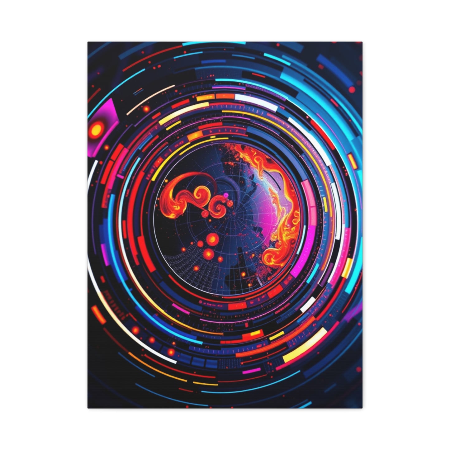 Vision Circular Abstract Art Art Wall Art & Canvas Print