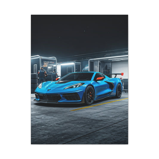 Chevrolet Corvette C8 Z06 Paddock Night Scene Wall Art & Canvas Prints