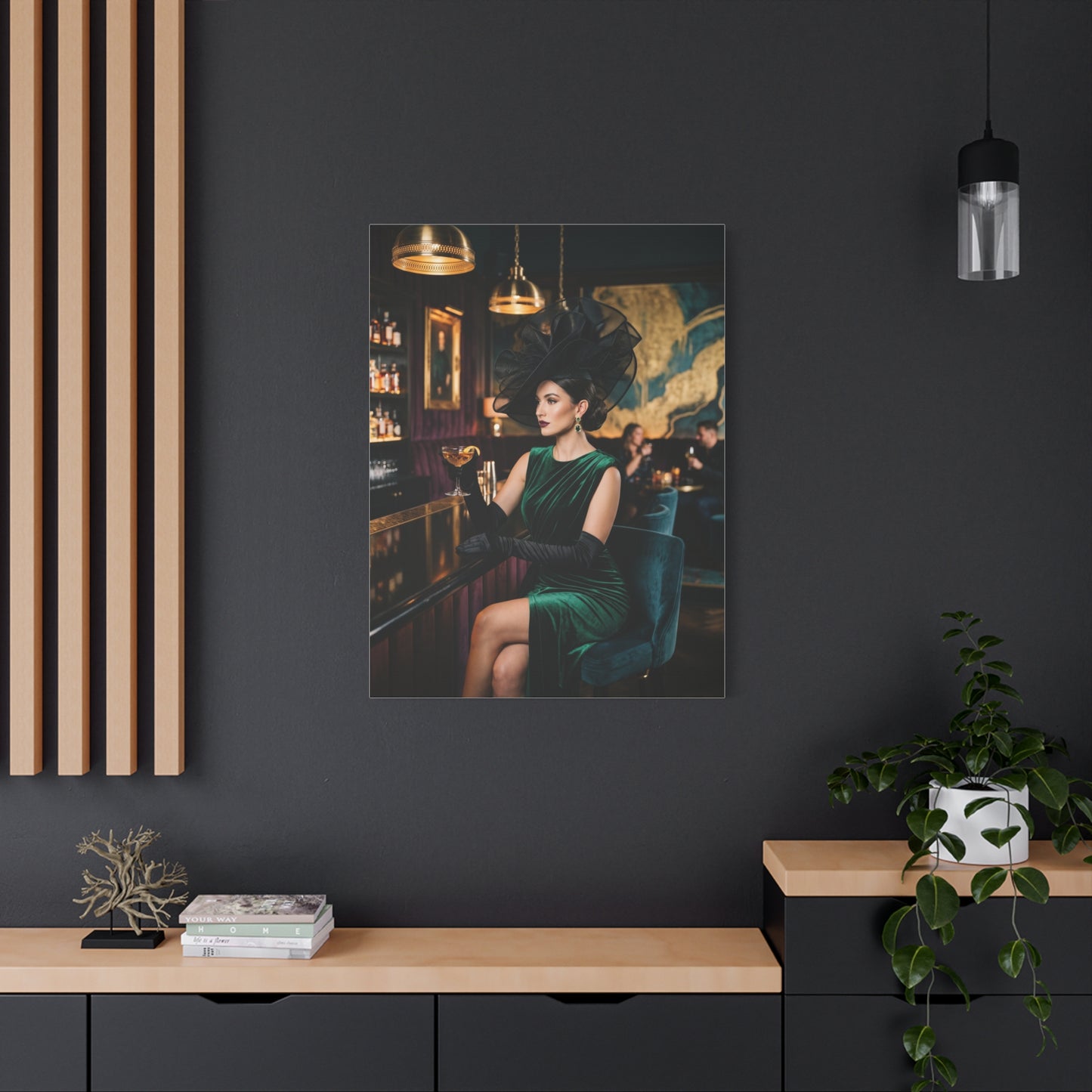 Couture Bar Lounge Woman Portrait Wall Art & Canvas Print