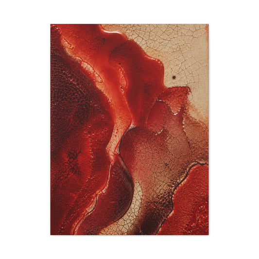 Red Ceramic Glaze Texture Wall Art & Canvas Print