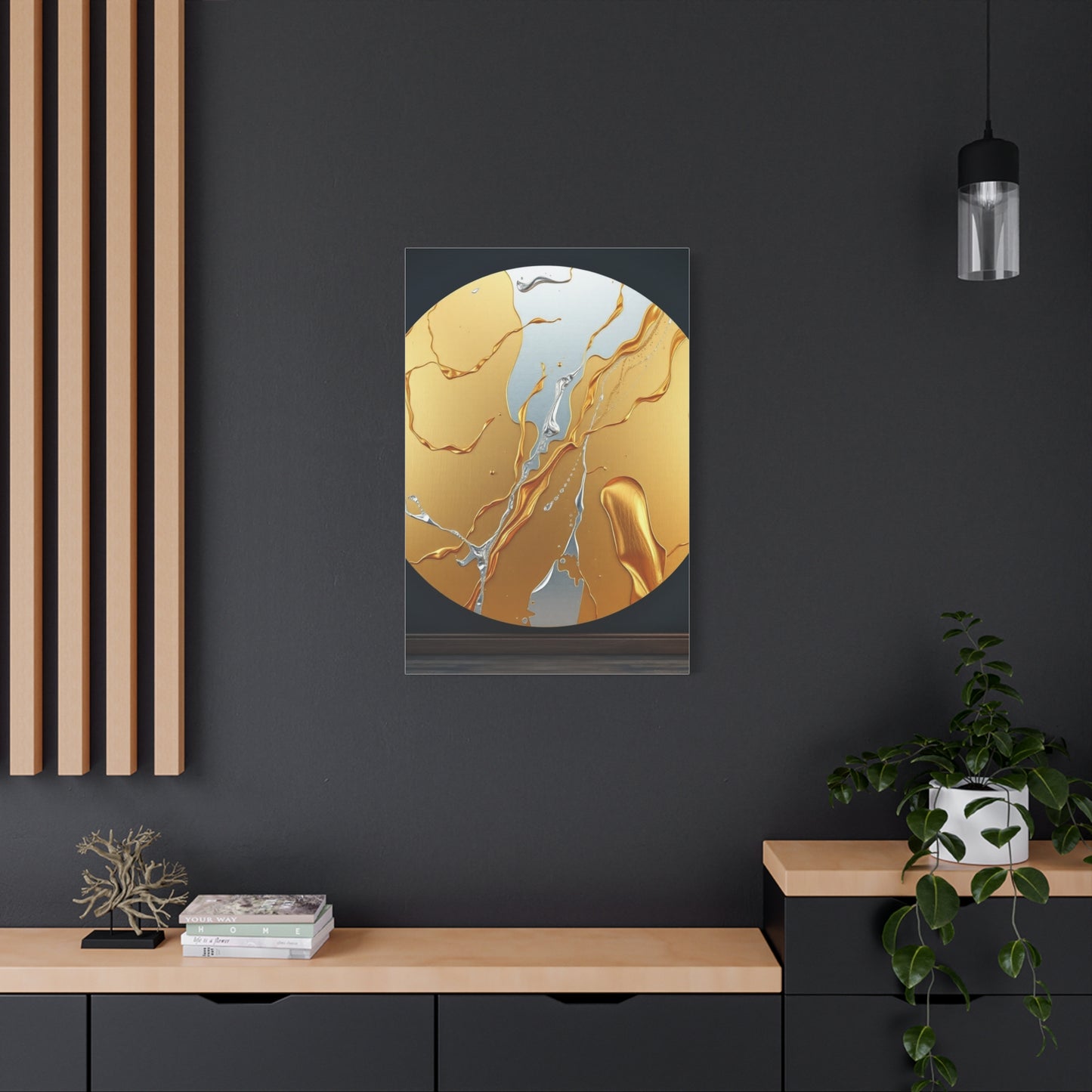 Supreme Gold & Silver Canvas Art Collection Wall Art & Canvas Print