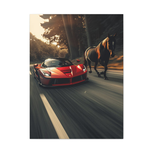 LaFerrari & Stallion Motion Power Wall Art & Canvas Print
