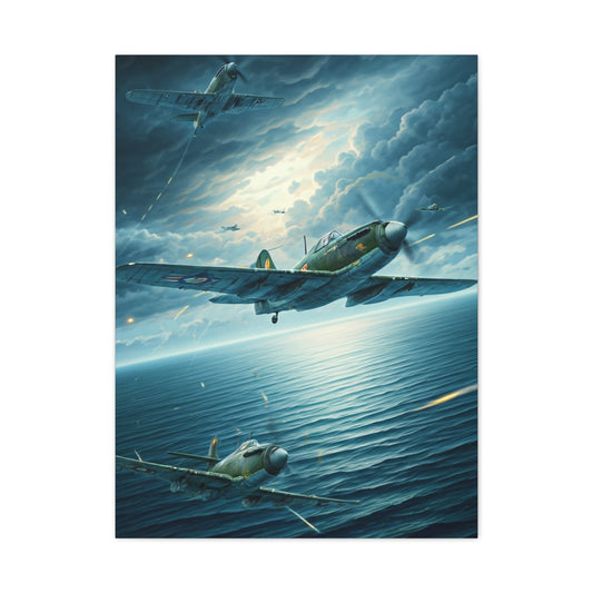 Storm Skies Aerial Battle Flight Wall Art & Canvas Prints  .