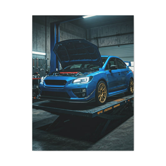 Subaru WRX STI Performance Workshop Scene Wall Art & Canvas Prints